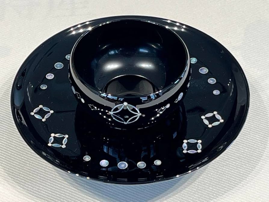 Amazon.co.jp: 茶道具 青貝七宝天目台 鈴木光入 天目 共箱